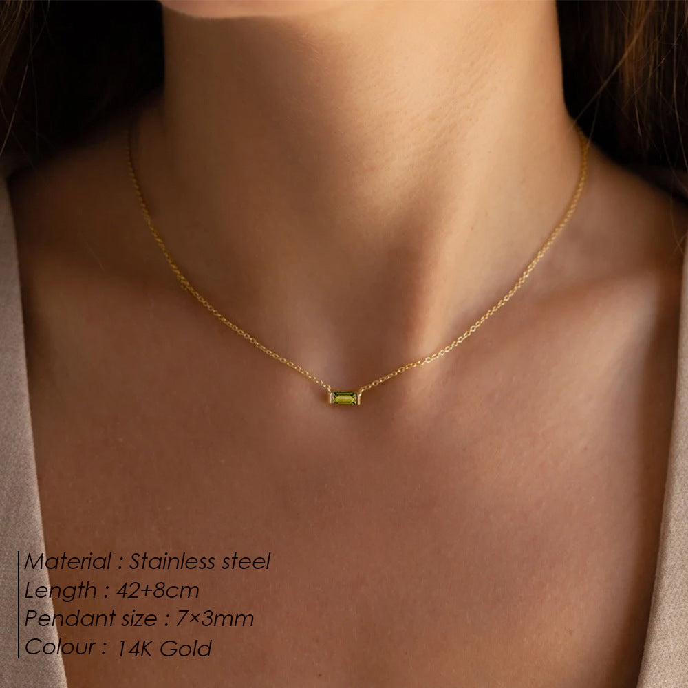 18K Gold-plated Layered Choker With A December Birthstone Pendant