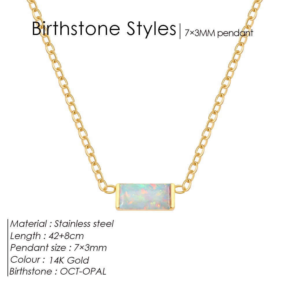 18K Gold-plated Layered Choker With A December Birthstone Pendant