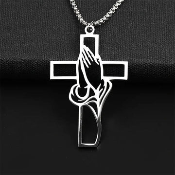 Mens Stainless Steel Pendant Cross Necklace