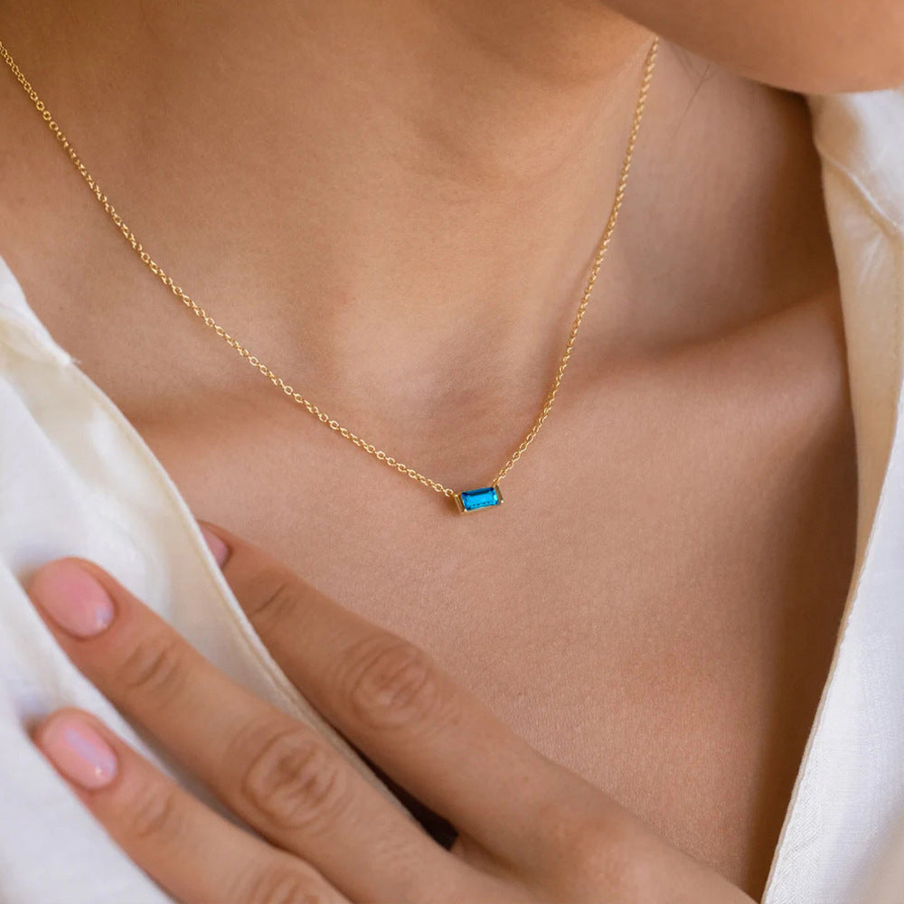 18K Gold-plated Layered Choker With A December Birthstone Pendant
