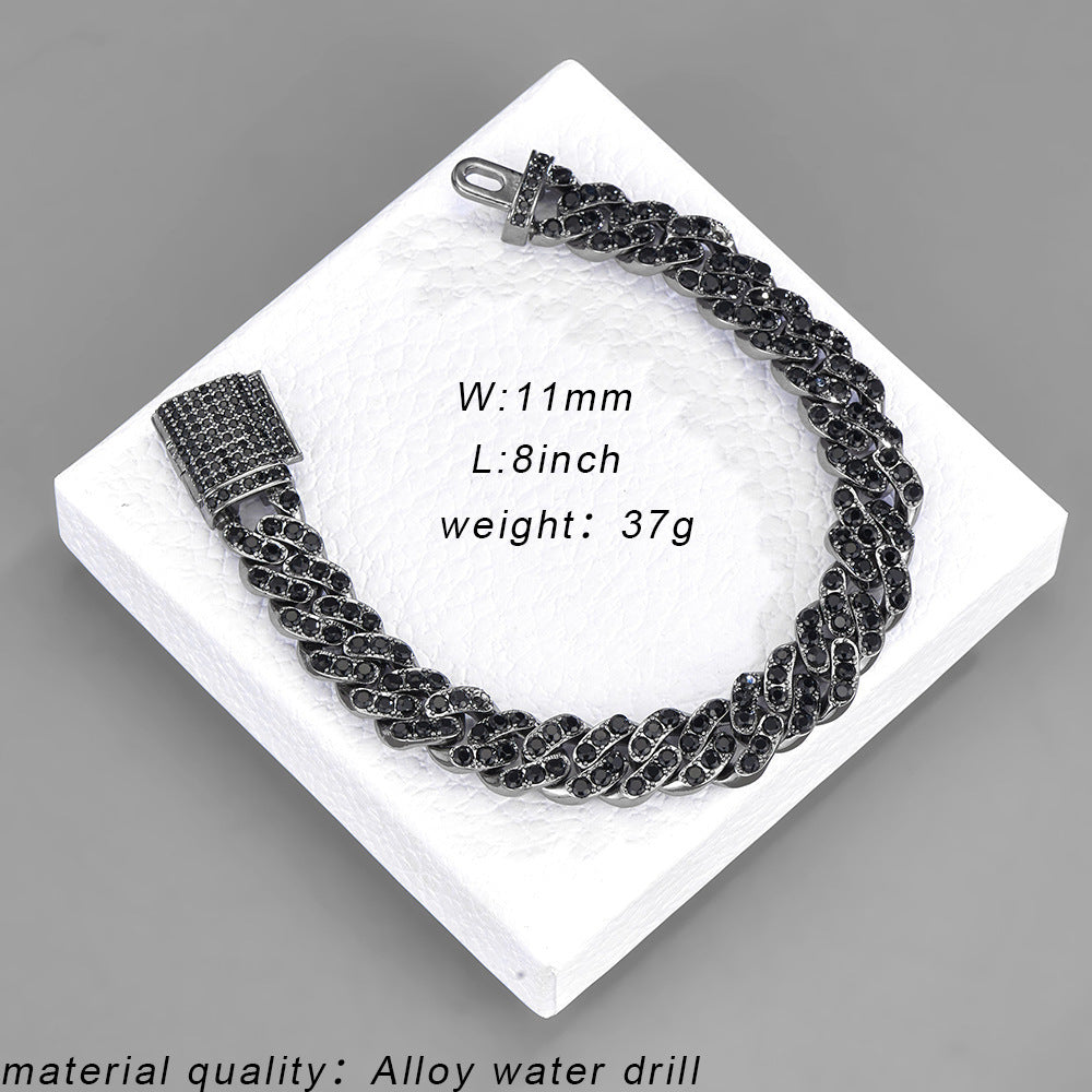 Mens 11mm Box-Clasp Cuban Necklace