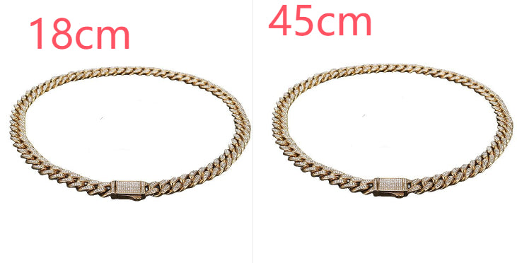 Stainless Steel Titanium Steel Cuban Chain Necklace Bracelet