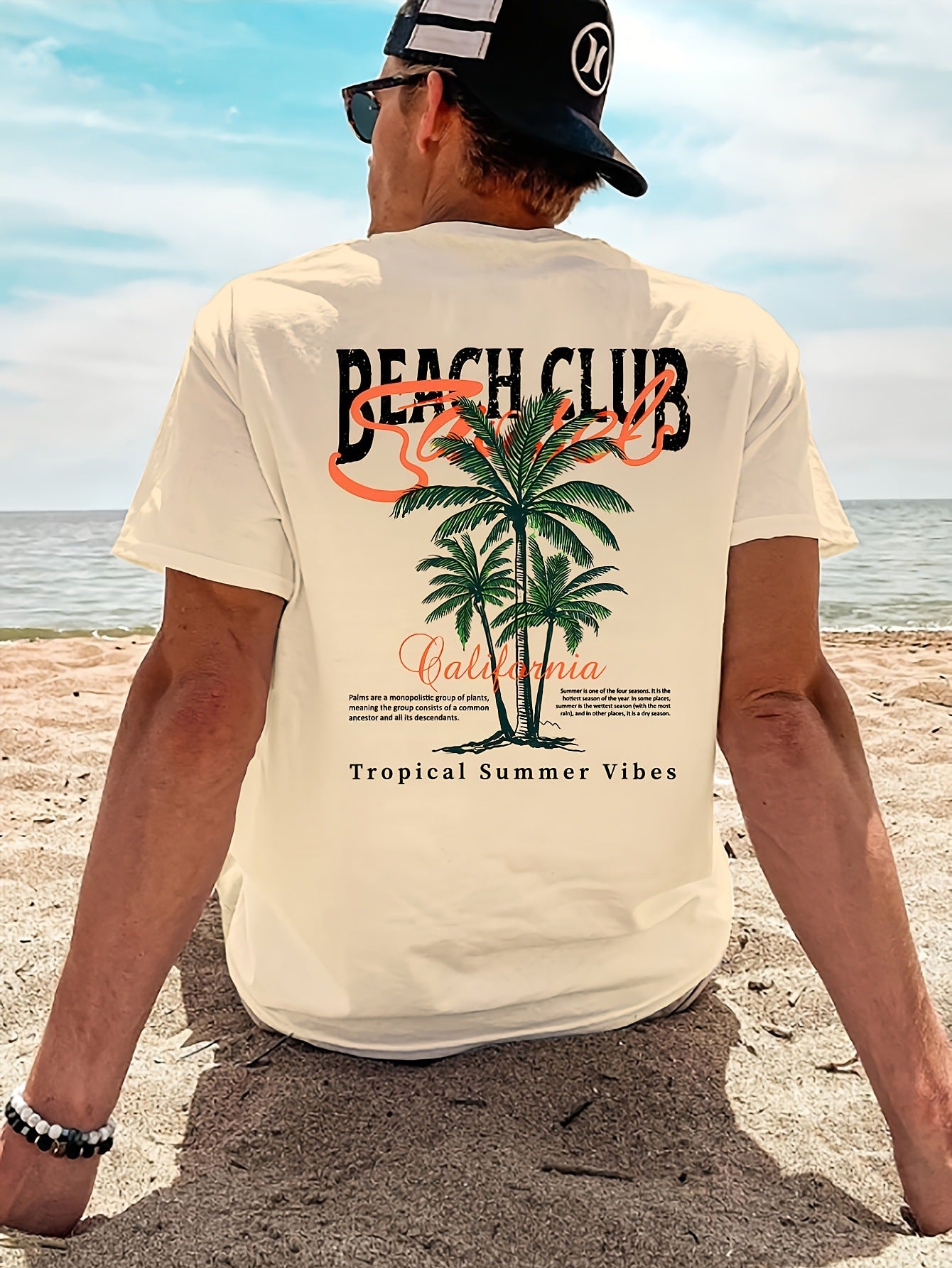 Beach Club Pattern Printed Men's Top