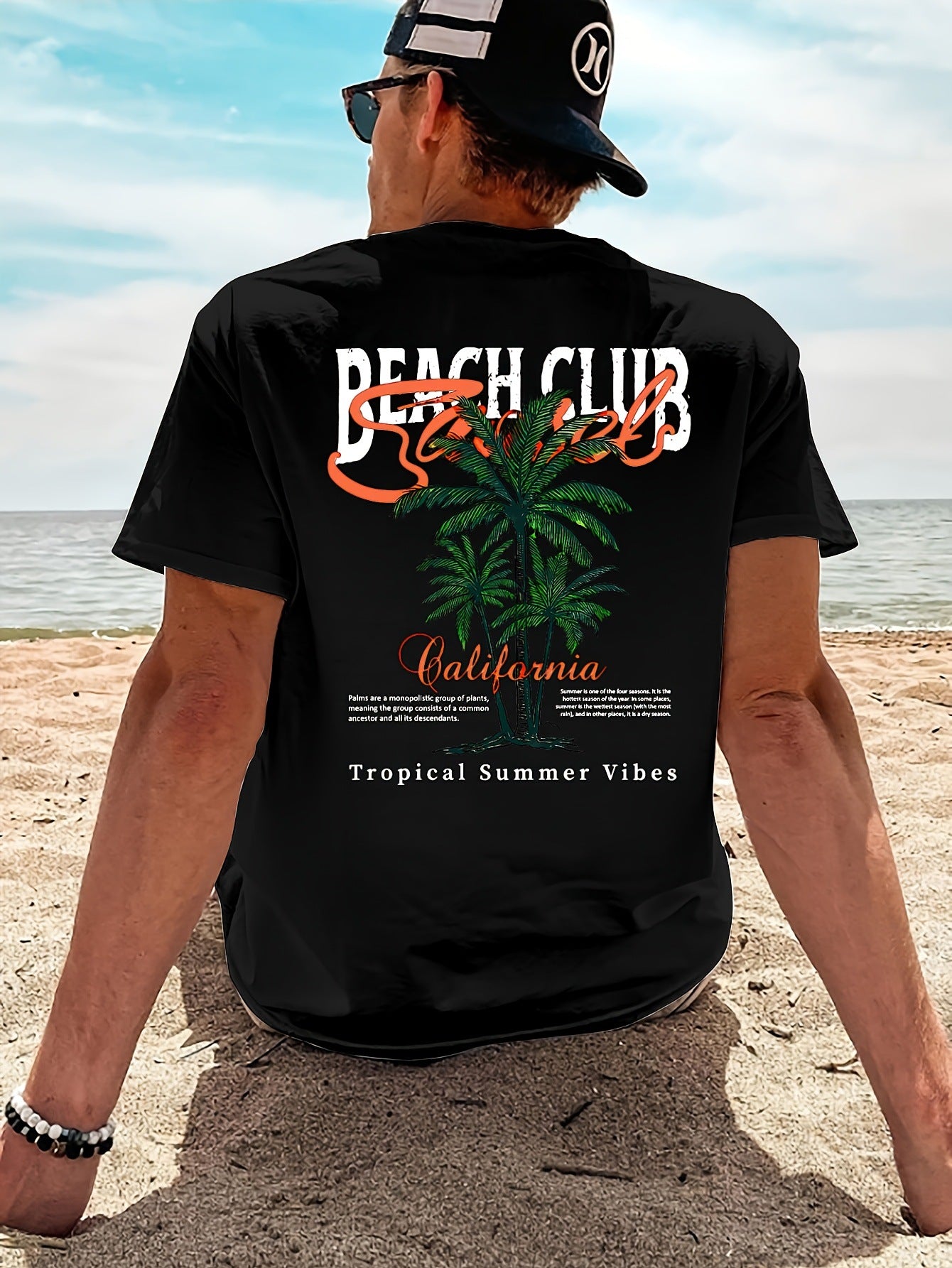 Beach Club Pattern Printed Men's Top