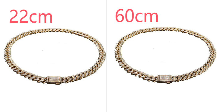 Stainless Steel Titanium Steel Cuban Chain Necklace Bracelet