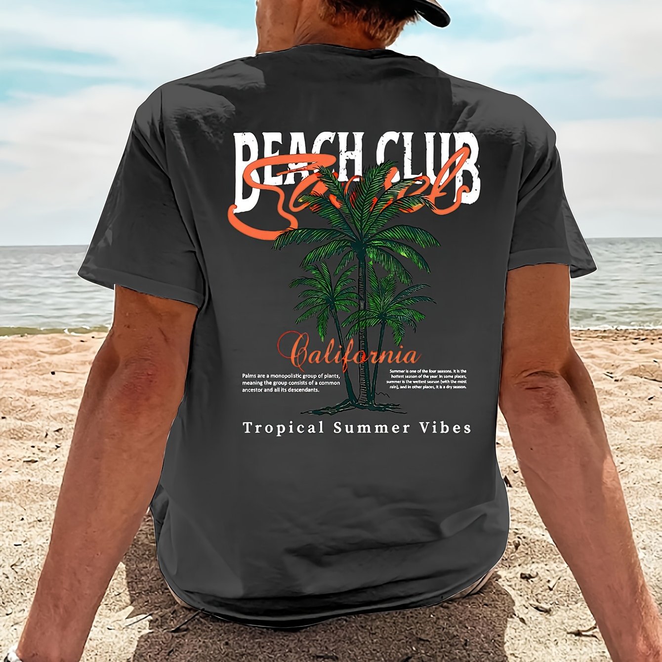 Beach Club Pattern Printed Men's Top