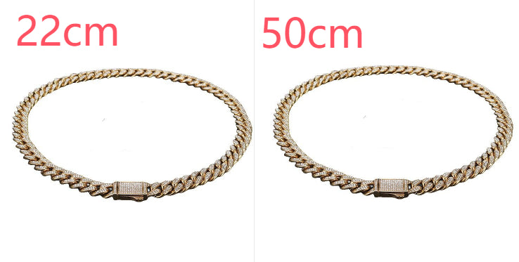 Stainless Steel Titanium Steel Cuban Chain Necklace Bracelet