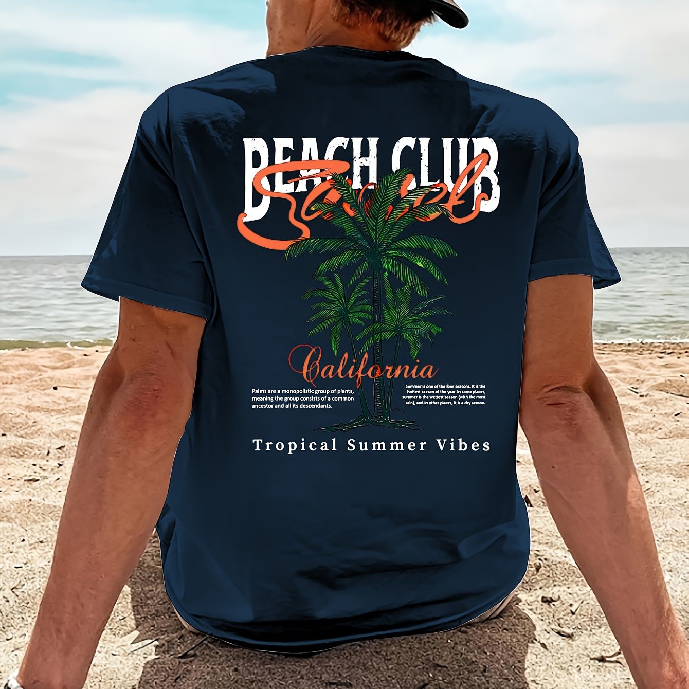Beach Club Pattern Printed Men's Top