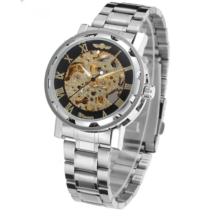 Openwork Gear Manual Mechanical Watch For Men