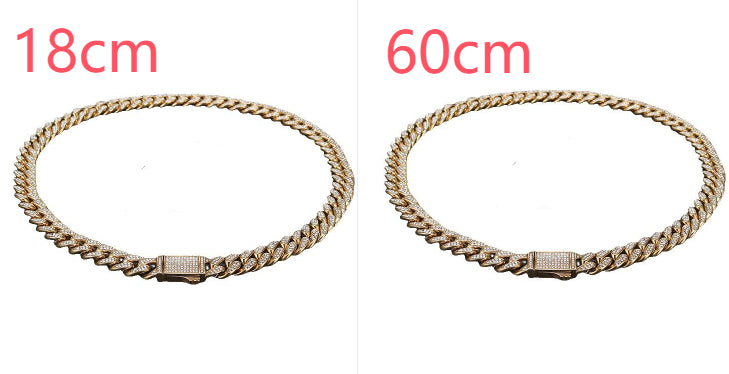 Stainless Steel Titanium Steel Cuban Chain Necklace Bracelet