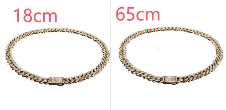 Stainless Steel Titanium Steel Cuban Chain Necklace Bracelet