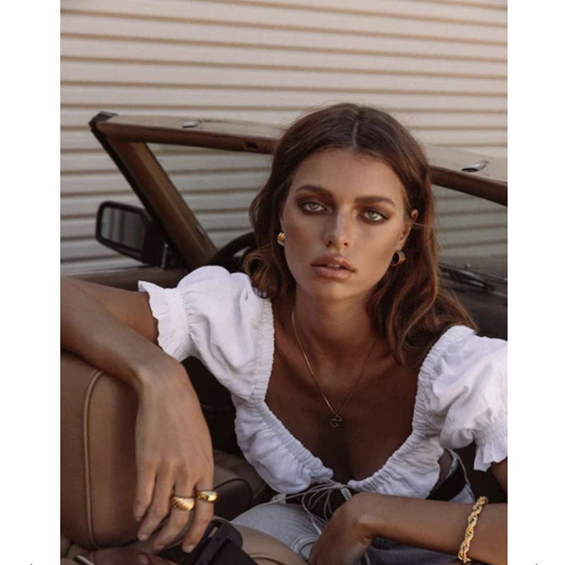 Women's Vintage Statement Gold Coin Necklace