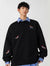 Embroidered Design Polo-neck Hoodie For Men