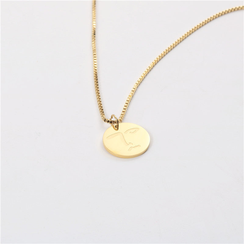 Women's Vintage Statement Gold Coin Necklace