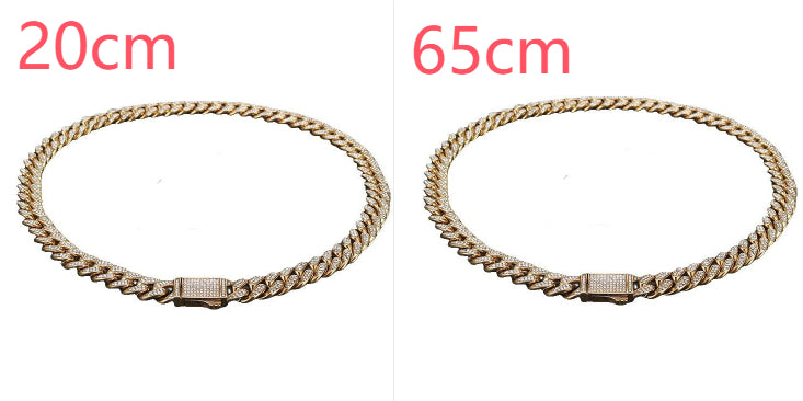 Stainless Steel Titanium Steel Cuban Chain Necklace Bracelet