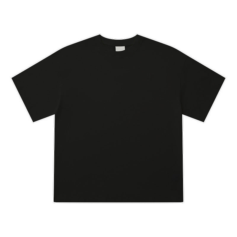 Big-name Pure Cotton Solid-color Crewneck T-shirt For Men High Quality